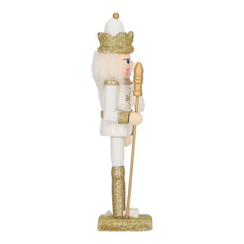 Nutcracker Christmas Decoration Henry 3 18cm, white