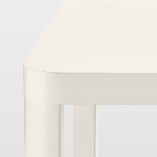 TINGBY Side table on casters, white, 64x64 cm