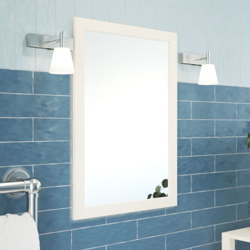 GoodHome Bathroom Mirror Perma 70 x 50 cm, grey frame