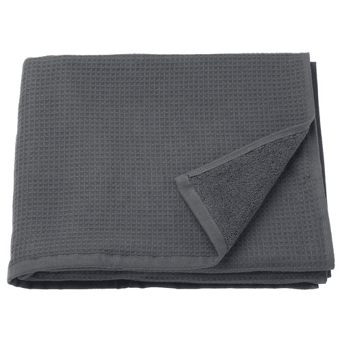 SALVIKEN Bath towel, dark grey, 70x140 cm