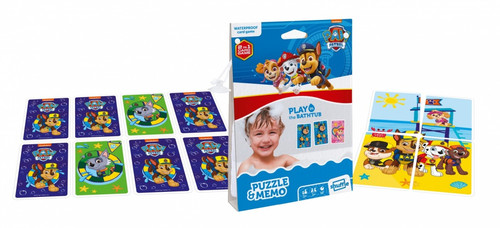 Cartamundi Waterproof Card Game Paw Patrol Puzzle & Memo 3+