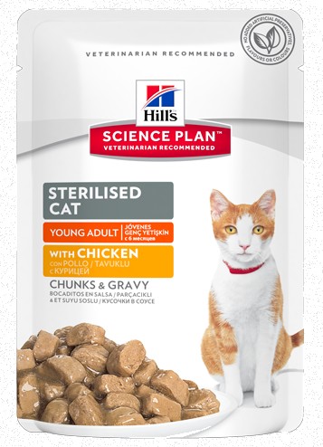 Hill's Science Plan Feline Young Adult Sterilised Cat Food Chicken 85g