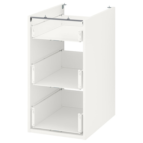 ENHET Base cb w 3 drawers, white, 40x60x75 cm