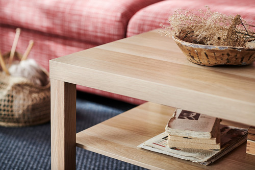 LACK  Coffee table, white stained oak effect, 90x55 cm