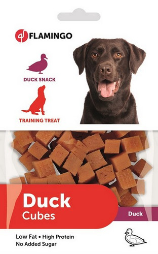 Flamingo Dog Snack Duck Cubes 85g