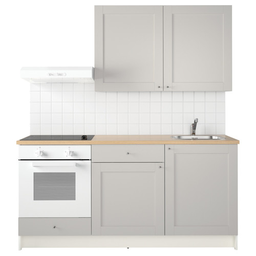 KNOXHULT Kitchen, grey, 180x61x220 cm