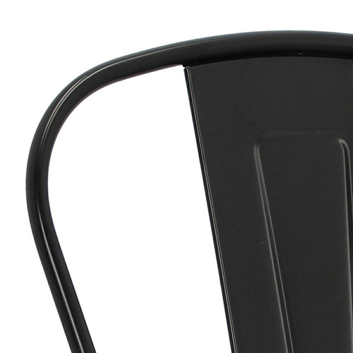 Metal Chair Paris Wood, black