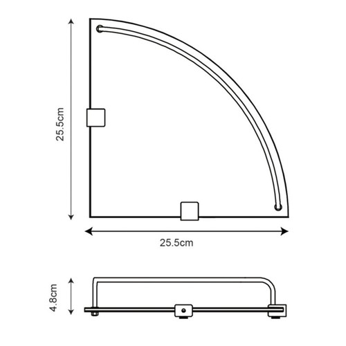 GoodHome Bathroom Shelf Alessano