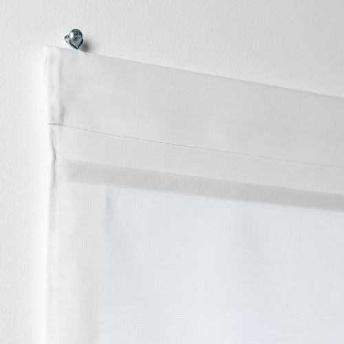 RINGBLOMMA Roman blind, white, 60x160 cm