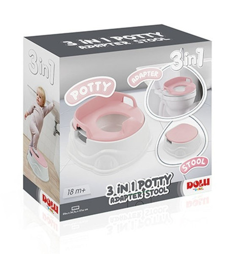 3in1 Potty Adapter Stool Dolu, pink, 18m+