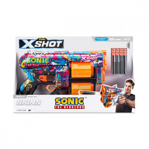 ZURU X-Shot Launcher Skins Dread Sonic 12 Darts 8+