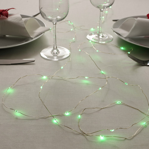 STRÅLA LED lighting chain with 40 lights, battery-operated