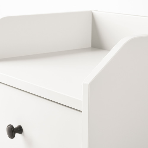 HAUGA Bedside table, white, 40x36 cm