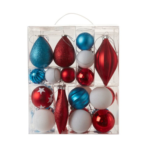 Christmas Baubles Set Pastel 40pcs