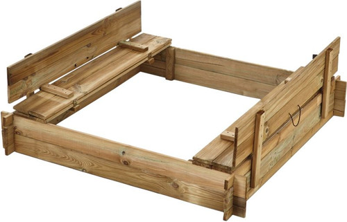 Sandbox with Cover/Bench 120 x 120 x 20 cm