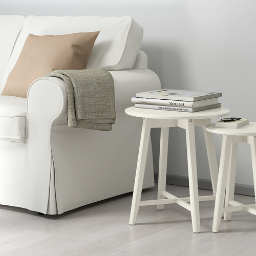 KRAGSTA Nesting tables, set of 2, white