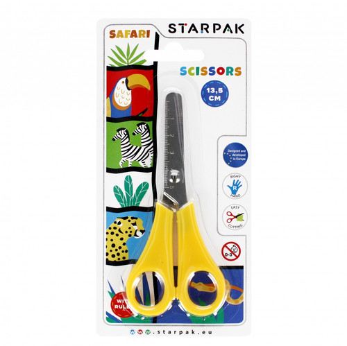 Starpak School Scissors Safari 13.5cm, assorted colours