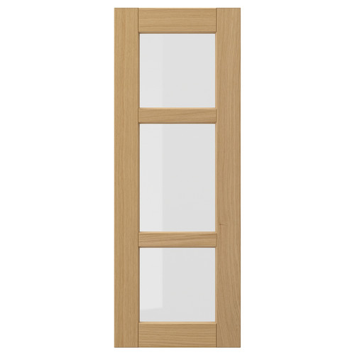 FORSBACKA Glass door, oak, 30x80 cm