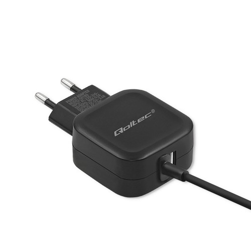 Qoltec Charger EU Plug 17W | 5V | 3.4A | USB + Cable Micro USB