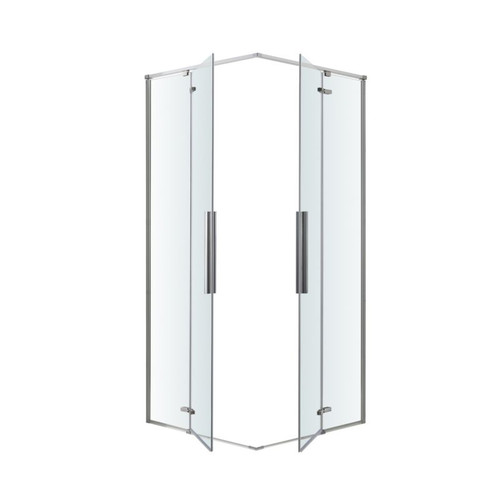 GoodHome Shower Enclosure Cabin Ezili 80 x 80 cm, chrome/transparent