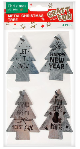 Christmas Decorations Metal Christmas Tree 4pcs