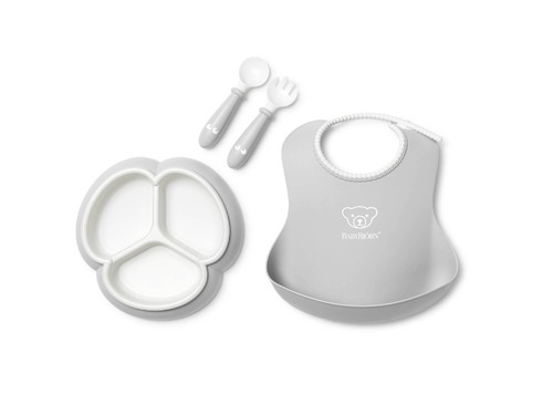 BABYBJORN Mealtime Set, grey