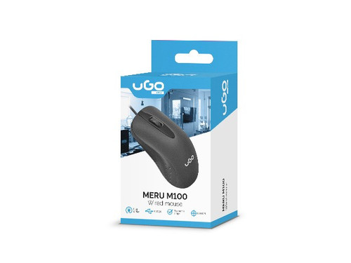 uGo Optical Wired Mouse Meru M100 1000 DPI, black
