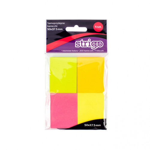 Self-Stick Notes 4 Colours 50x37.5mm