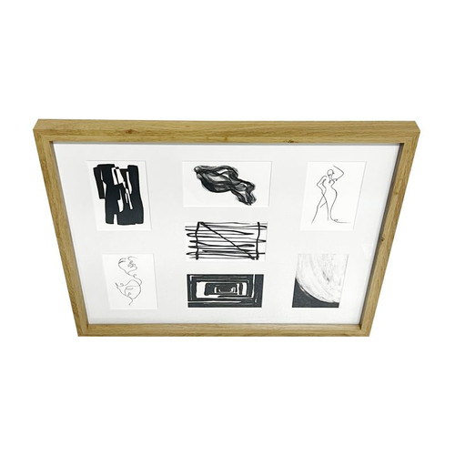 GoodHome Collage Frame Islande 45.6 x 55.6 cm 7, oak