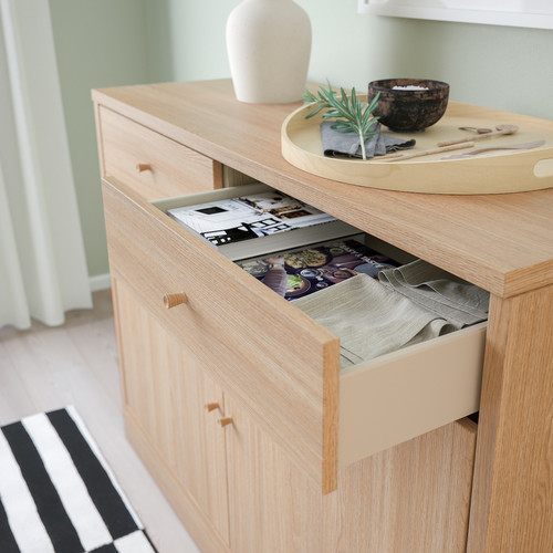 TONSTAD Sideboard, oak veneer, 121x47x90 cm