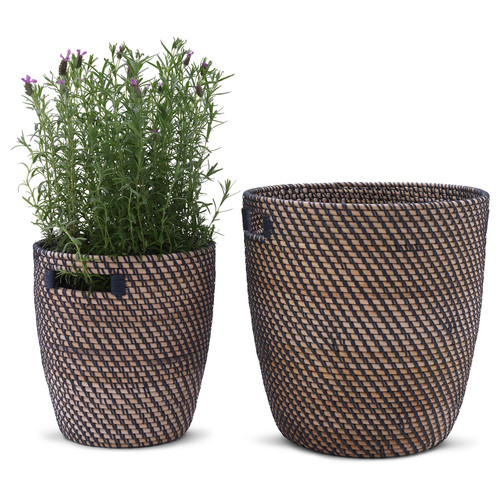 RÅGKORN Plant pot, in/outdoor, natural, 32 cm