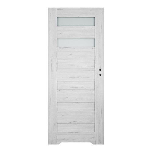 Internal Door, Undercut, Trame 70, left, silver oak