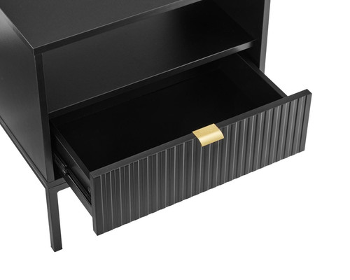 Nightstand Bedside Table Lamello, black