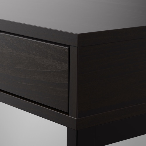 ALEX Desk, black-brown, 132x58 cm