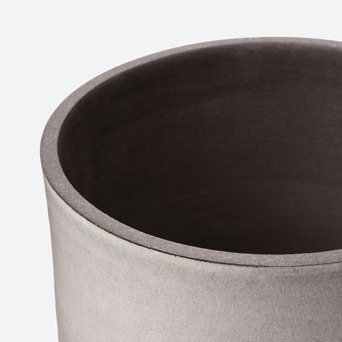 HONUNGSPALM Plant pot, in/outdoor/grey/beige, 12 cm