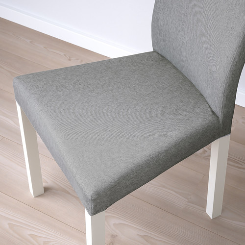 VANGSTA / KÄTTIL Table and 2 chairs, white/Knisa light grey, 80/120 cm