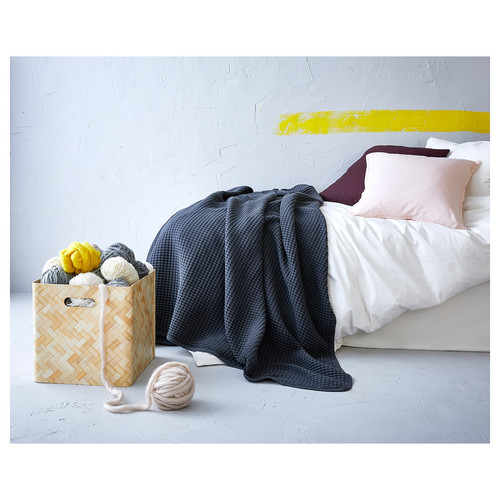 VÅRELD Bedspread, dark gray, 230x250 cm