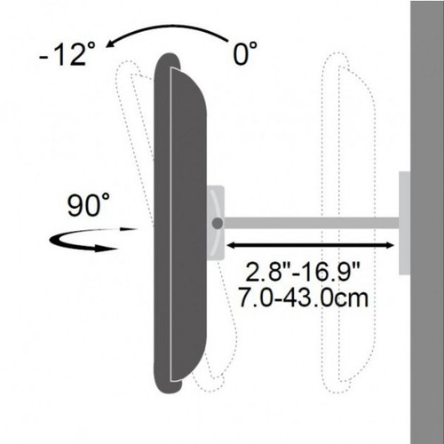 TV Wall Mount for 42-70" Max 70kg Black