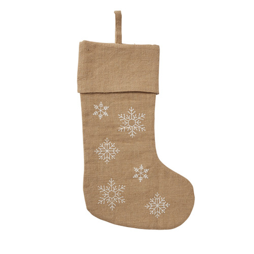 Christmas Stocking Snowflakes, jute