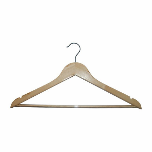 Wooden Clothes Hanger Cross 5pcs, light brown