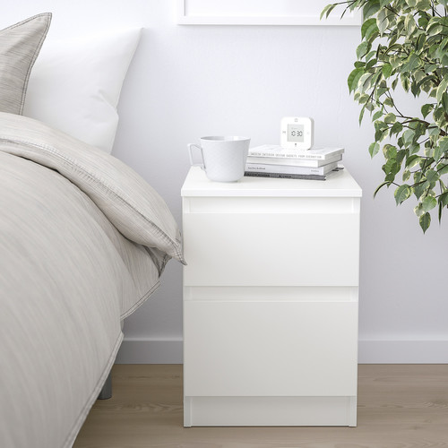SLATTUM / KULLEN Bedroom furniture, set of 4, Knisa light grey/white, 160x200 cm