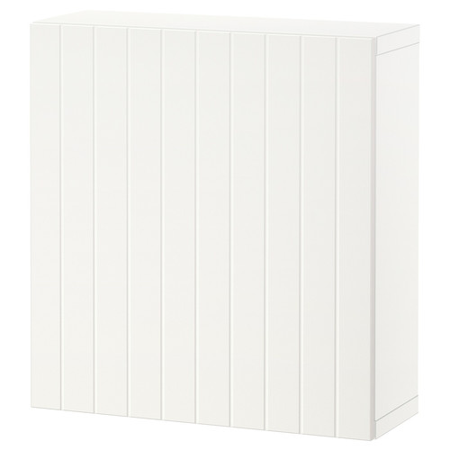 BESTÅ Wall-mounted cabinet combination, white/Sutterviken white, 60x22x64 cm