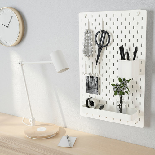 SKÅDIS Pegboard combination, white 36x56 cm