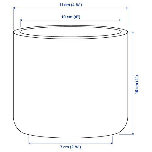 BUSKKAPRIFOL Plant pot, in/outdoor/grey, 9 cm