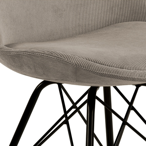 Chair Eris, corduroy, grey