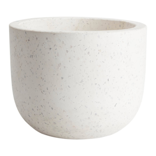 Plant Pot GoodHome Terrazzo 17 cm, white