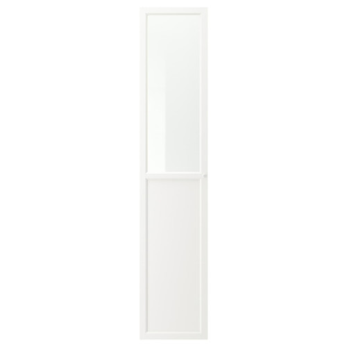OXBERG Panel/glass door, white, 40x192 cm