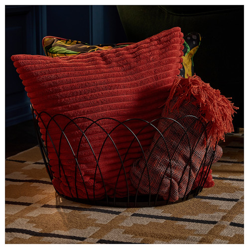 HÖSTAGILLE Basket, black, 55x25 cm