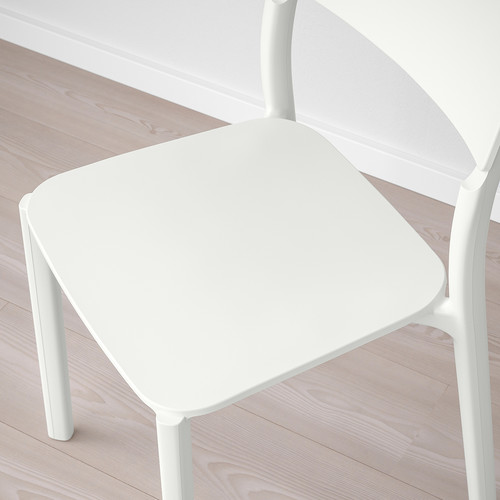VANGSTA / JANINGE Table and 4 chairs, white/white, 120/180 cm