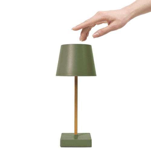 LED Lamp Blanca, touch contro, battery-operated, green